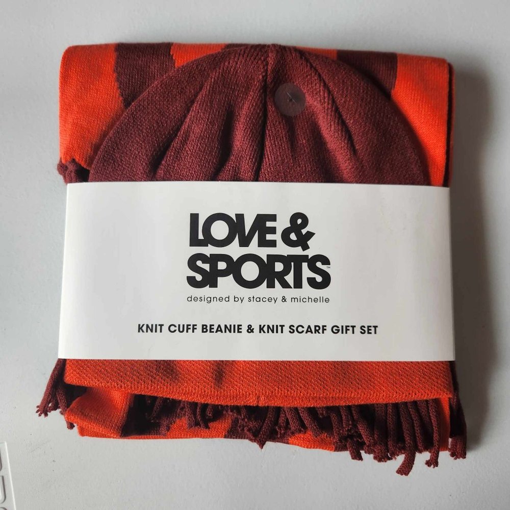 Love & Sports Women's Beanie and Scarf 2-Piece Set - NWT